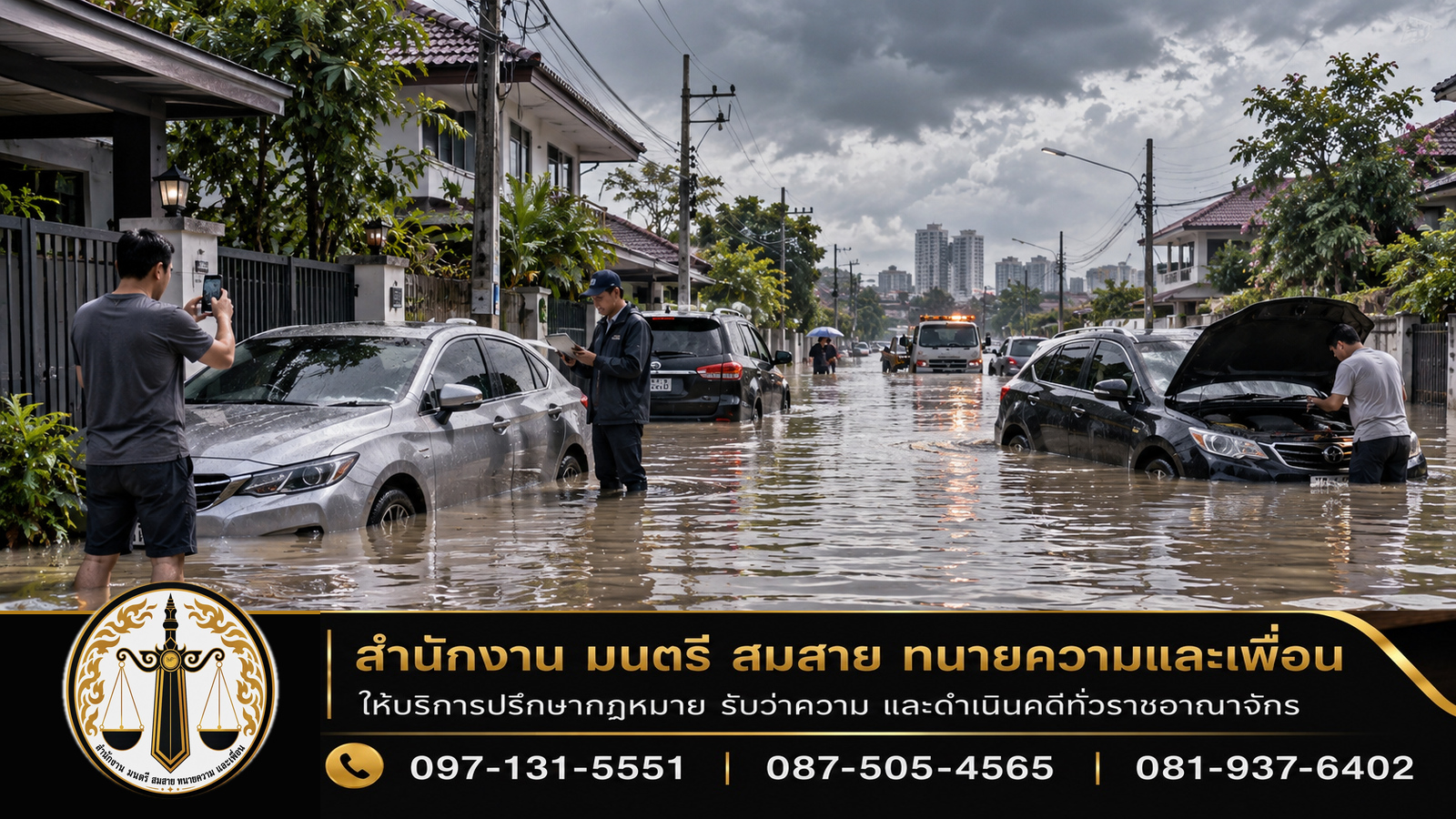 รถจอดอยู่ดี ๆ น้ำท่วมจนจม…ประกันจ่ายไหม แล้วถ้าขับลุยน้ำจนเครื่อง