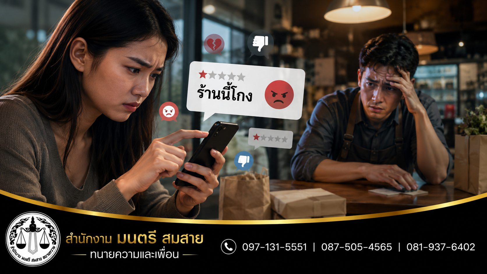 รีวิวร้านตามจริง แต่ใช้คำว่าโกง ยังเสี่ยงถูกฟ้องหมิ่นประมาทไหม?